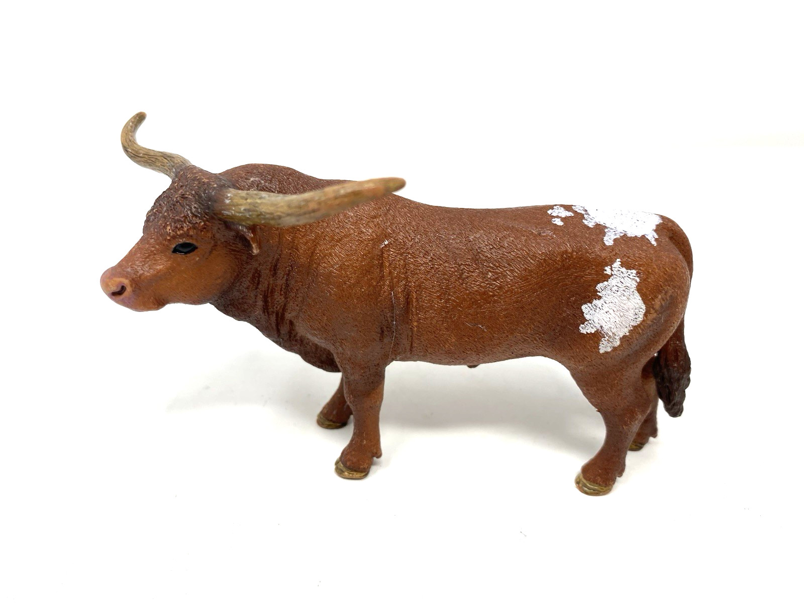 Schleich 2 Texas Longhorn Bulls, Horse & Cowboy Roping Figurines