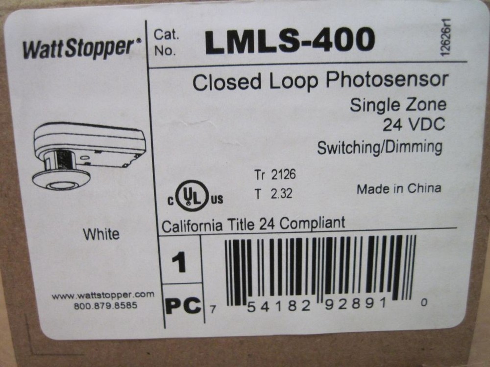 WattStopper LMLS-400 Closed Loop Single Zone DLM photosensor