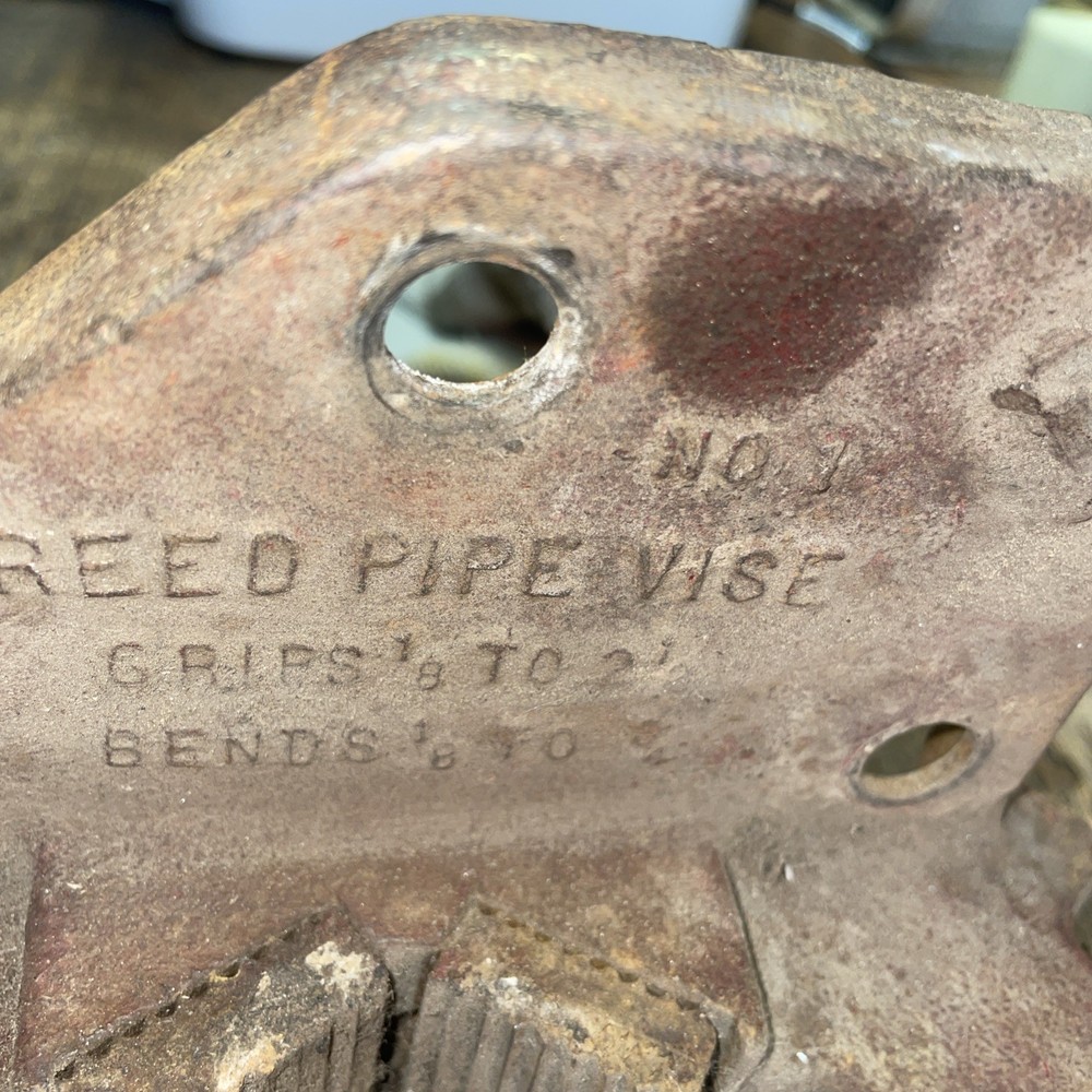Reed No. 1 Pipe Vise Used Bench Mount 🔧
