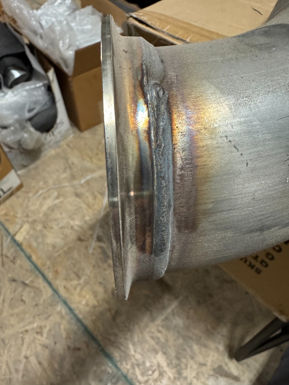 High mount turbo cummins S400 4" turbo downpipe