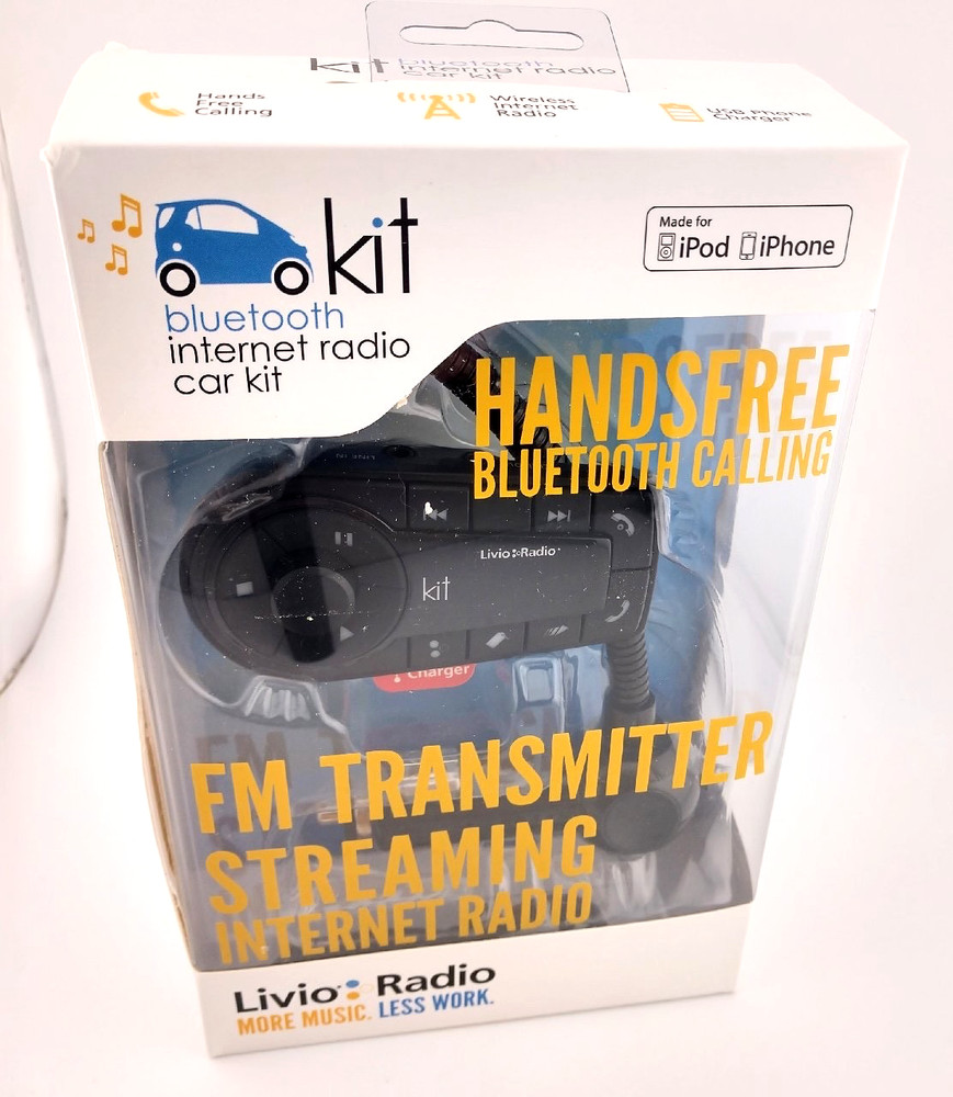 Vintage Livio iPhone Radio Kit~Handsfree Bluetooth Internet Radio Car Kit (2011)