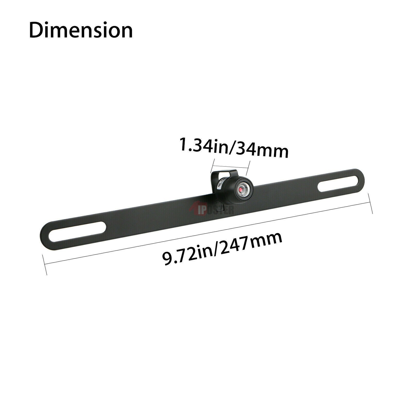 Metal Car License Plate Backup Reverse Rear View Camera Night Vision Waterproof