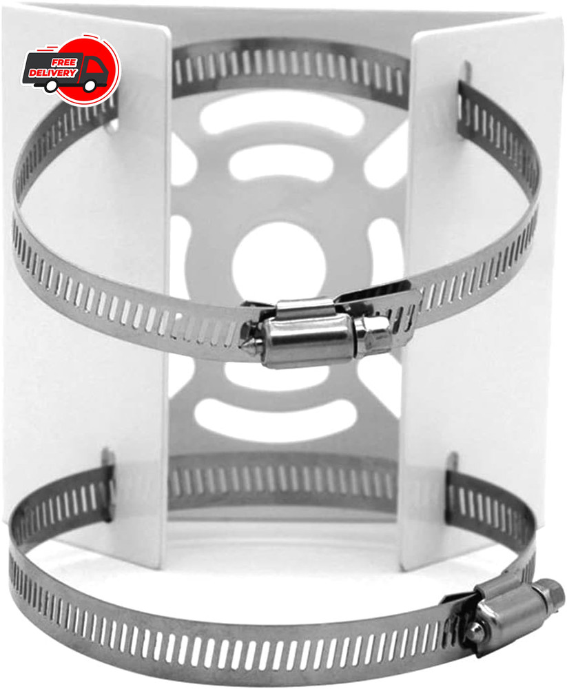 Universal Vertical Pole Mount for Security Camera Solid Metal Bracket with Loops