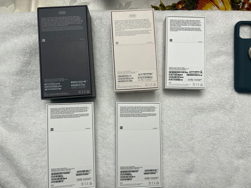 Apple iPhone 8, 8 Plus, 12 Mini, 12, & 12 Boxes