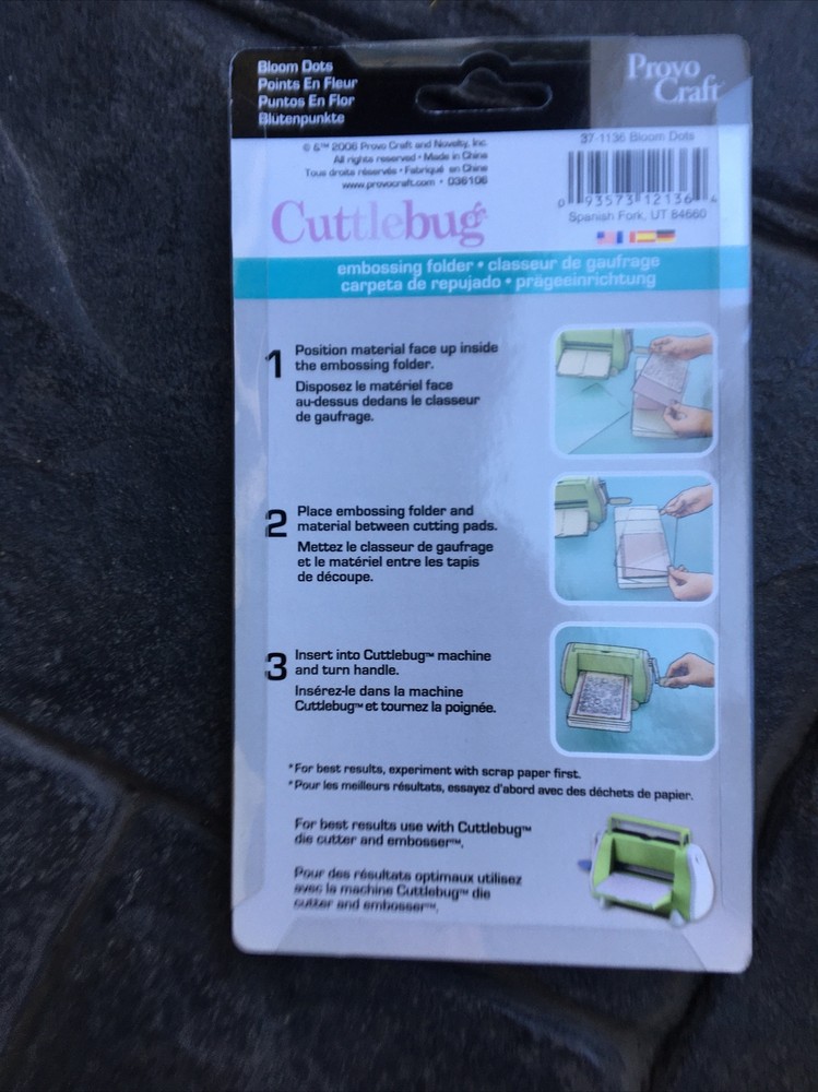 CUTTLEBUG BLOOM DOTS A2 EMBOSSING FOLDER - #37-1136 NEW IN PACKAGE