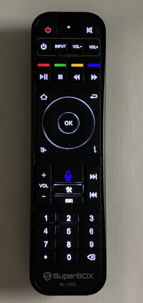Original Superbox Backlit RC-200L Remote - Voice Command - Bluetooth - Inferred