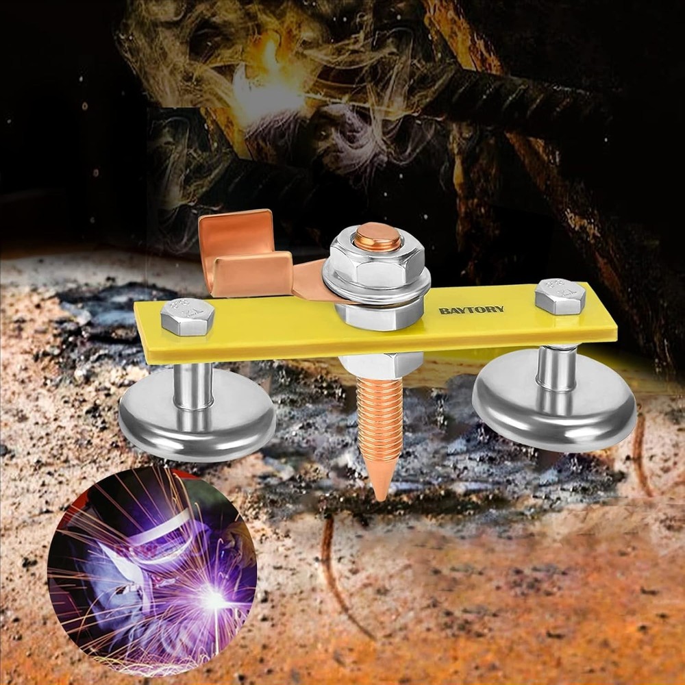 Compact Double Welding Magnet Ground Clamp - Strong Stability & Convenience