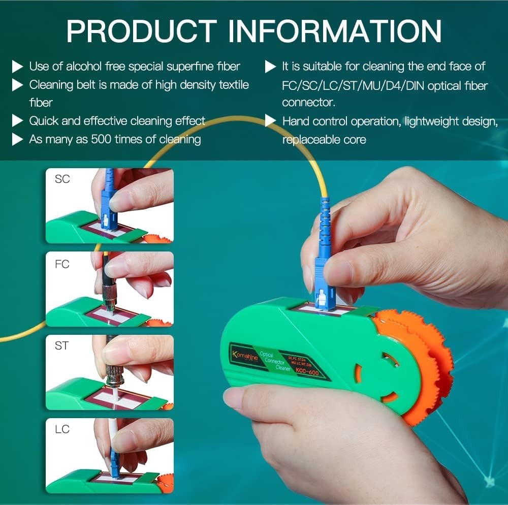 Compact Optical Fiber Loss Kit: Microscope, Power Meter & Cleaning Tools Inside