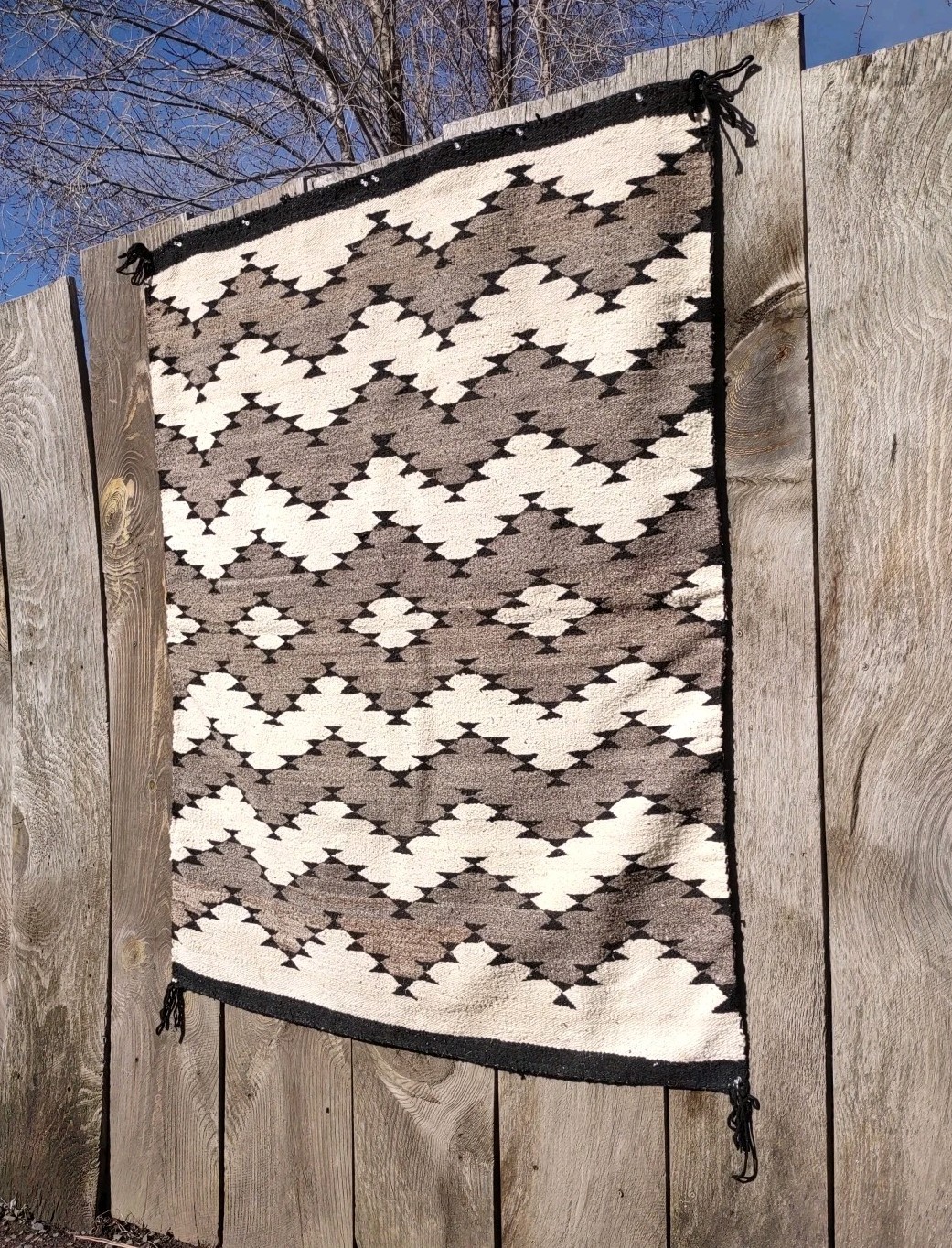 Navajo Rug Antique Native American Indian Blanket JB Moore 1920 58 x 45