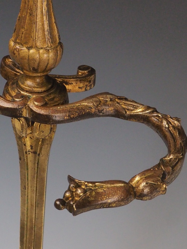 Antique Brass Fireside Tool Stand | Ornate Victorian Hearth Accessory