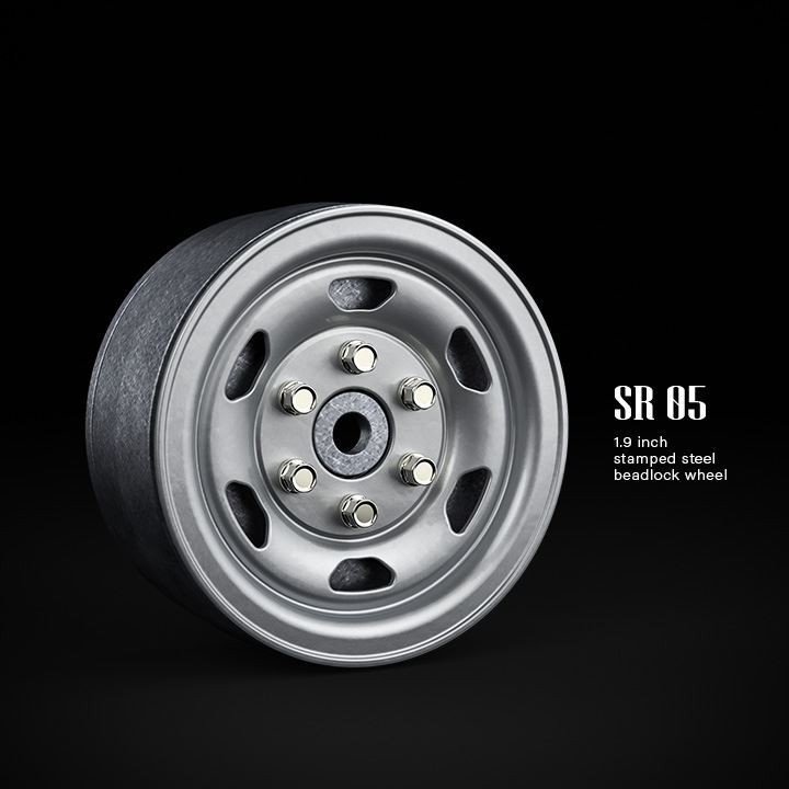 Gmade - 1.9" SR05 Beadlock Wheels (Semigloss Silver) (2)