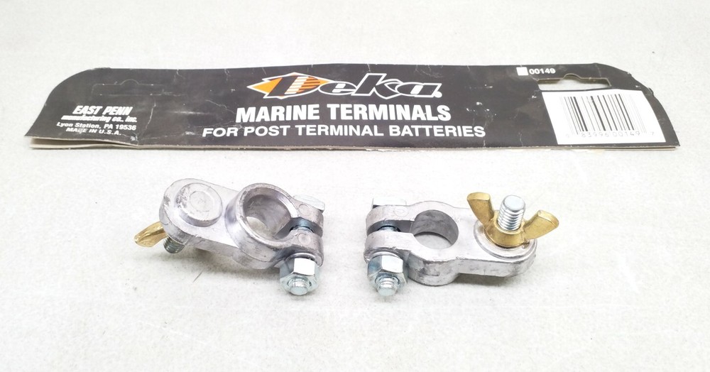 00149 Deka Marine Battery Post Terminals With 5/16 Stud & Wing Nut -Qty 2pcs