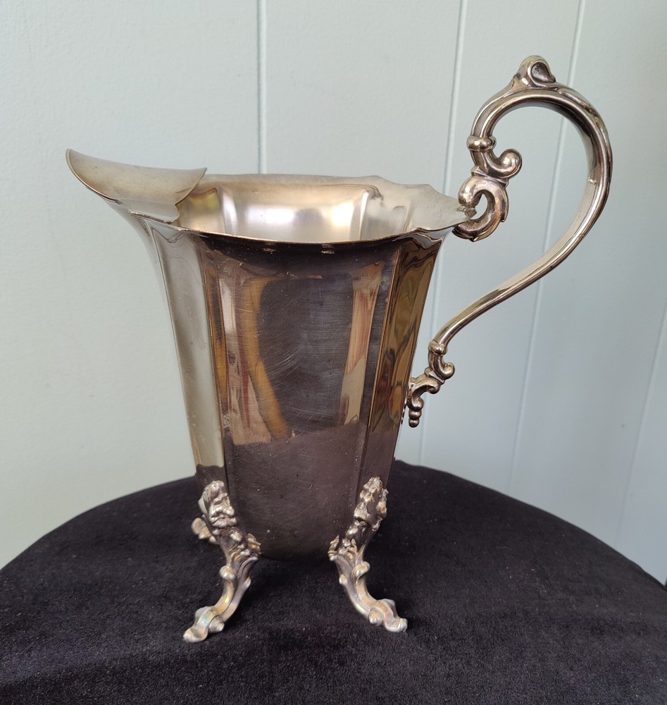 Large Vintage Silverplate Pitcher ~ Crown Mark ~ Looks Like Crosby Pitcher