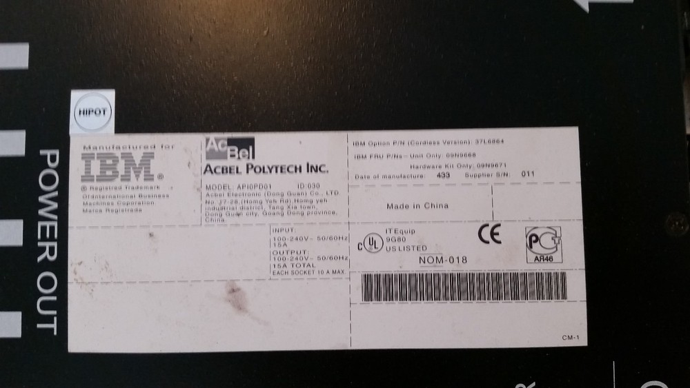 IBM Server Power Distribution Model API0PD01