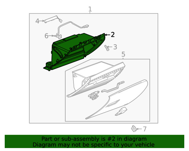 Genuine GM Glove Box Frame 84767332