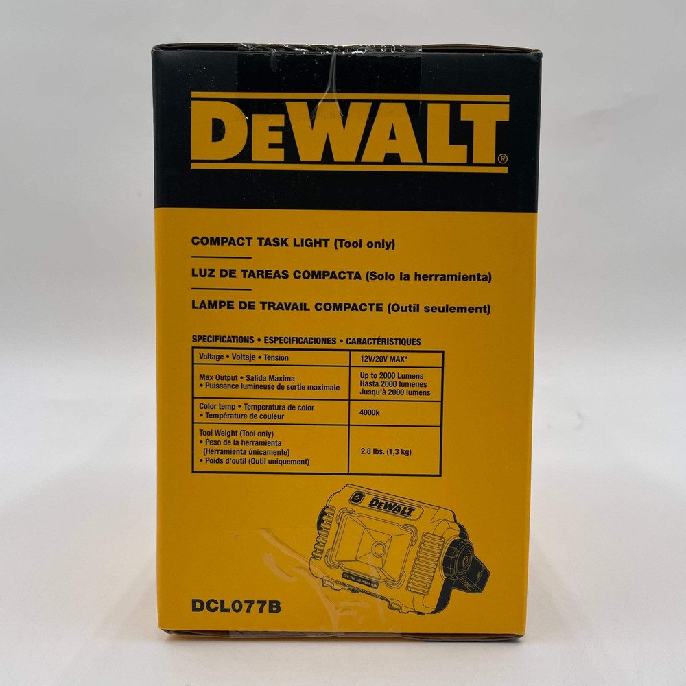 New DeWalt DCL077B 12v/20v MAX Compact Task Light