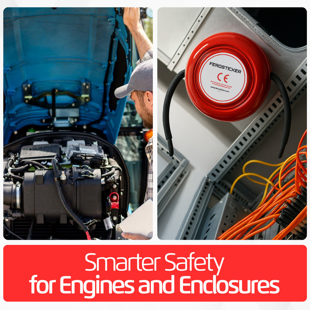 FEROSTICKER Small Automatic Fire Extinguisher for Large Electric Panels (1 Pack)