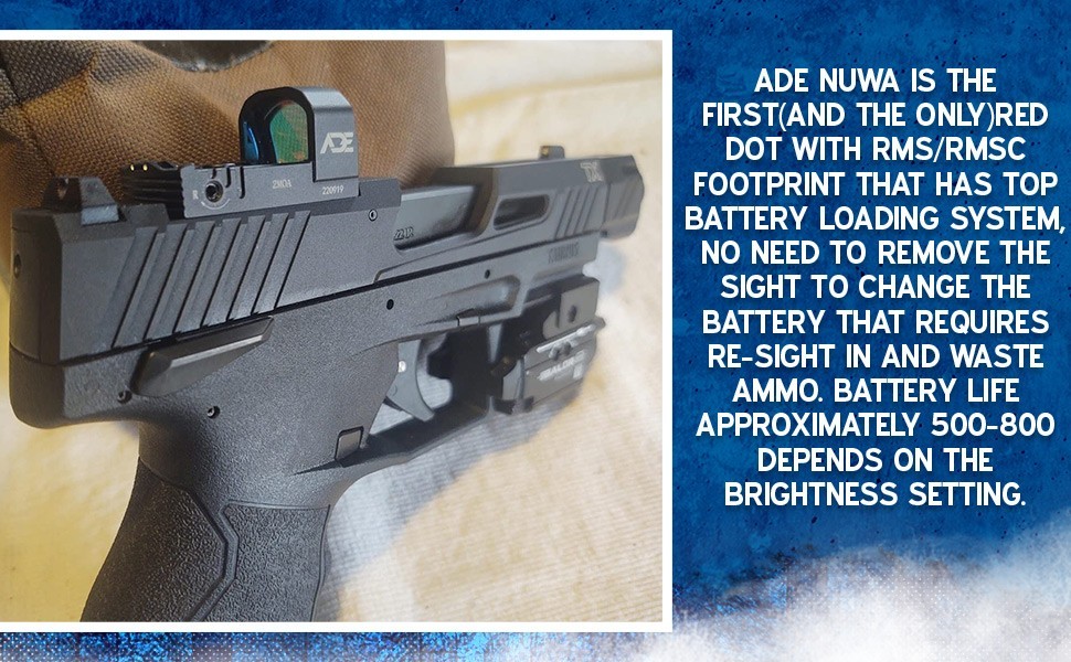 FDE!ADE RD3-021 NUWA Red Dot FOR Walther PDP Pro SD/PDP PRO E COMPACT/PPS M2