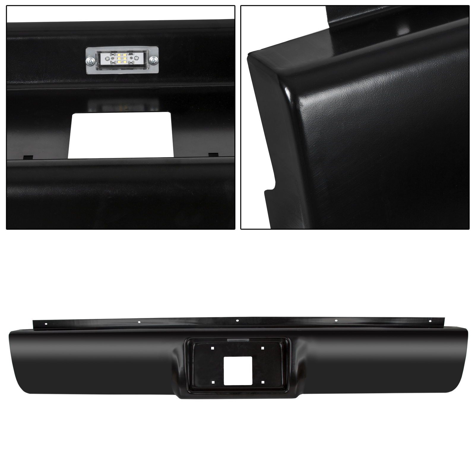 Rear Bumper Roll Pan w/ Light For 88-98 Chevy Silverado Sierra C/K1500 2500 3500