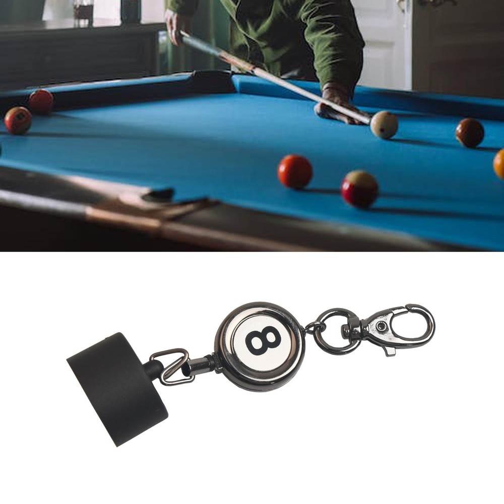 Billiard Chalk Holder，Pool Chalk Holder with Retractable Key RingPool Table A...