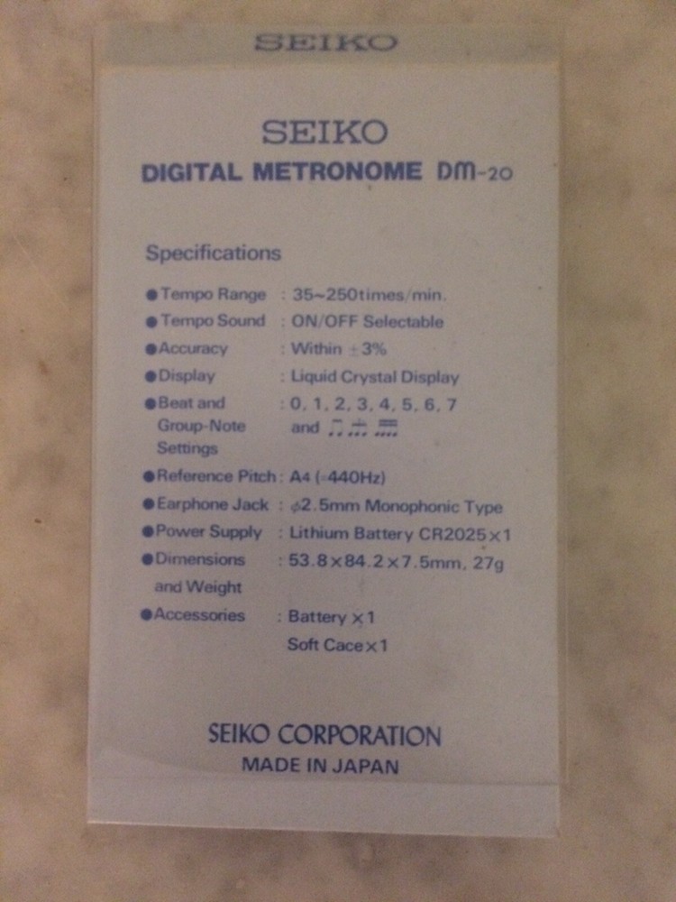 Seiko Digital Metronome