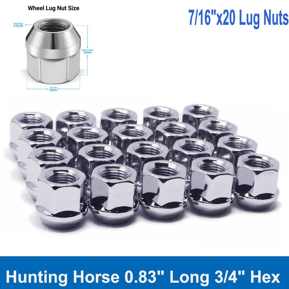 FIT FORD F-150 EXPEDITION REPLACEMNT SOLID LUG NUTS 14X2 THREAD CHROME 20PCS