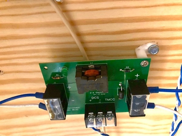 MTH DCS Passive Mode 22uh Choke, TVS Diode, and DCS Signal LED Indicator