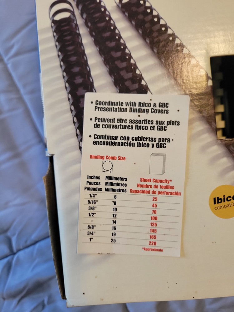 GBC DOCUBIND PERSONAL PRESENTATION BINDING SYSTEM w/ PARTIAL BOX OF SPINES