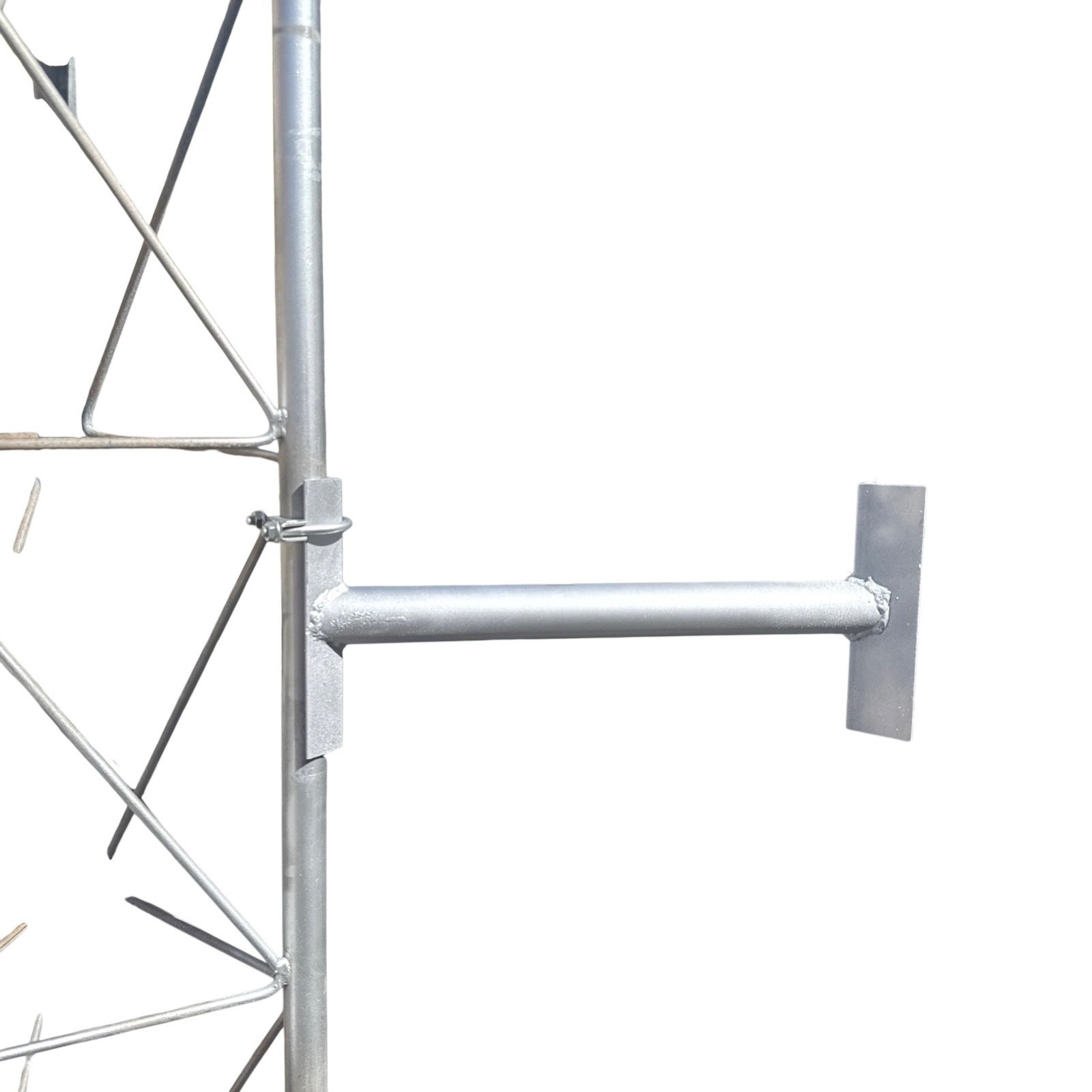 Antenna tower side arm standoff 18 inches from tower