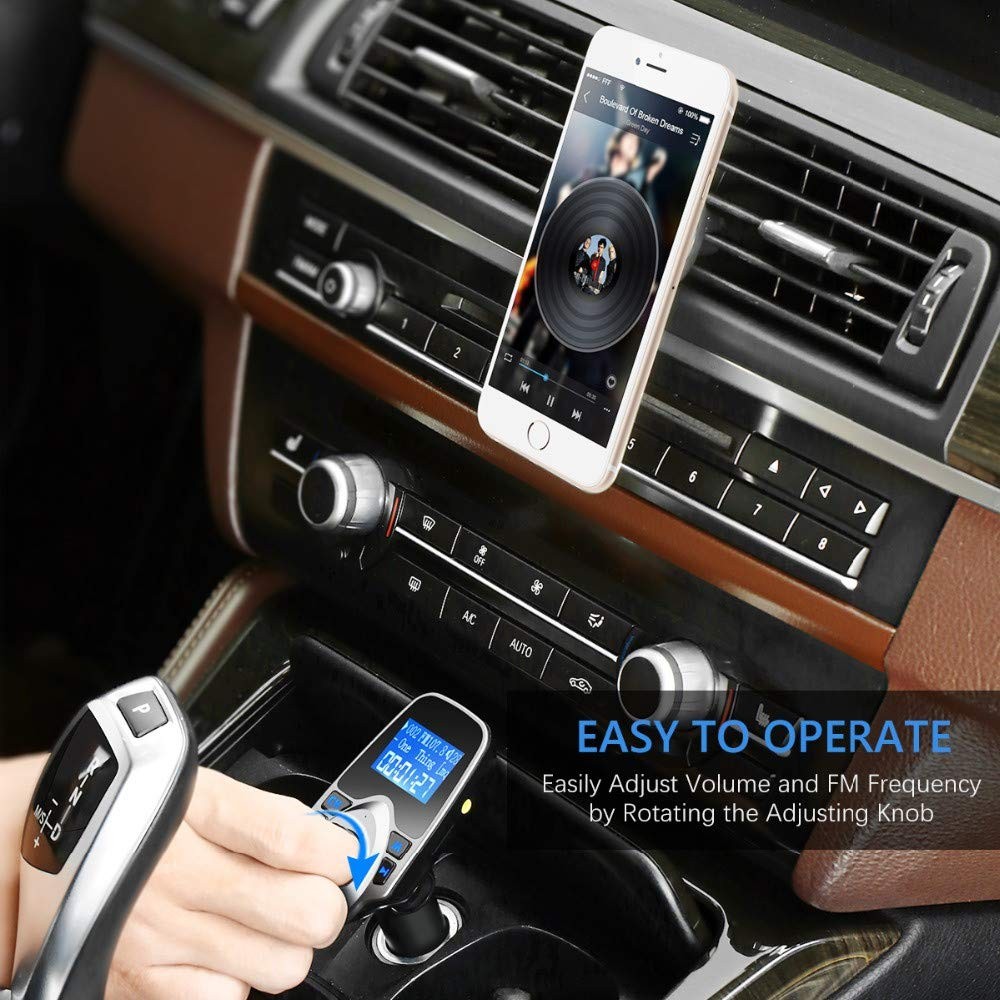 T11 Wireless Bluetooth FM Transmitter Handsfree Car Kit MP3 Player Wireless B...