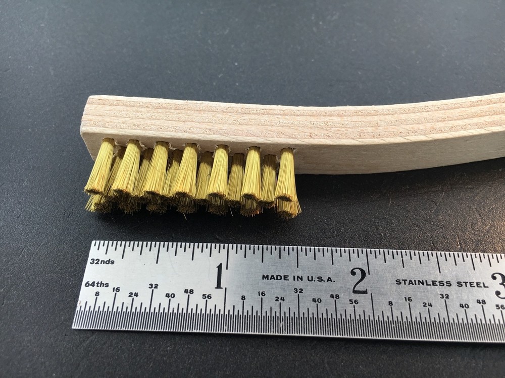 Brass Brush with Wood Handle
