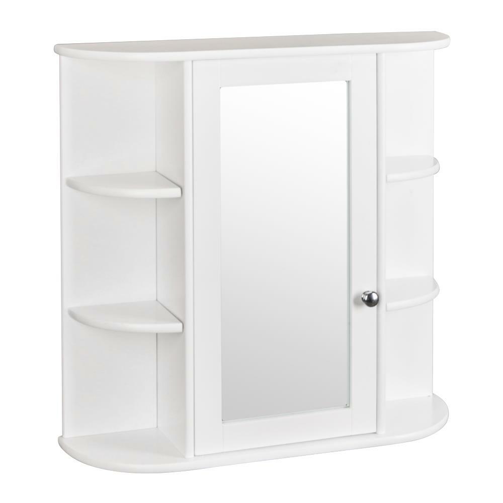 Home Bathroom Wall Mount Cabinet Storage Shelf Over Toilet w/ Mirror Door
