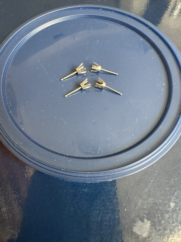 0.20ct 14K White gold round stud earring mounting setting push back post 4 prong