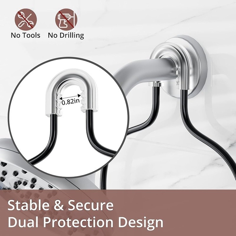 3 Tier Shower Caddy Rustproof Organizer W/ Soap Holders Adhesive Hooks Storage