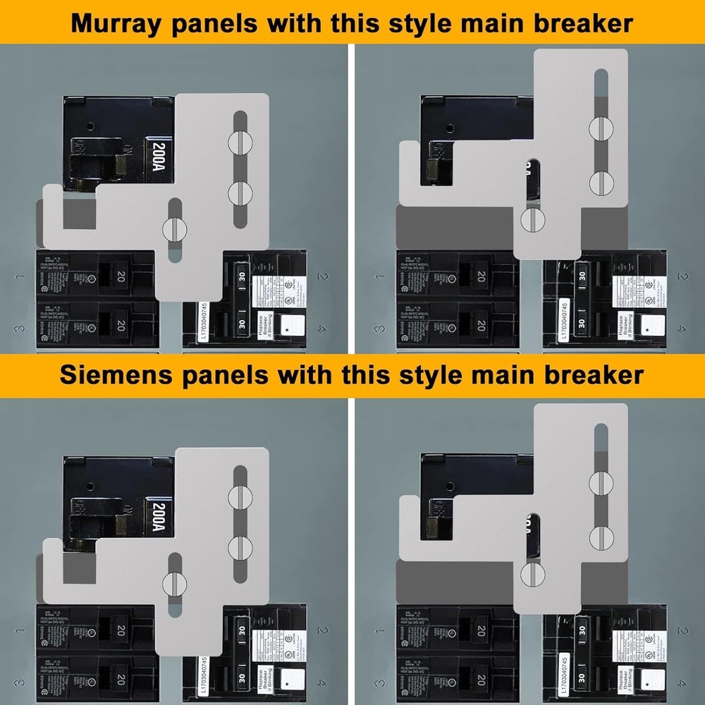 Generator Interlock Kit Compatible with Siemens or Murray 150 and 200 amp Pan...