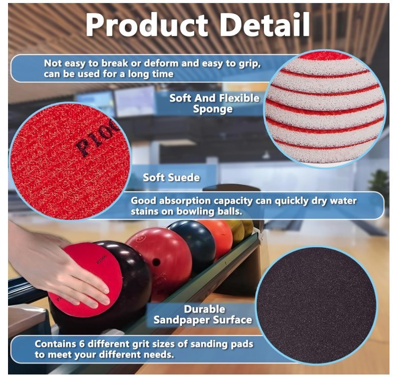 Bowling Ball Maintenance package with Abralon style pads