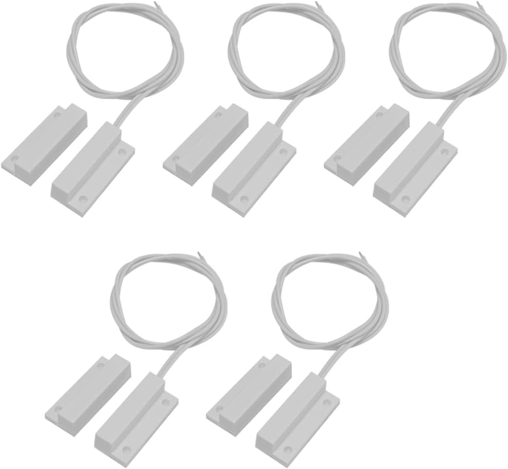 5 Sets Surface Mounted NC Magnetic Contacts Switch for Door/Window WHITE