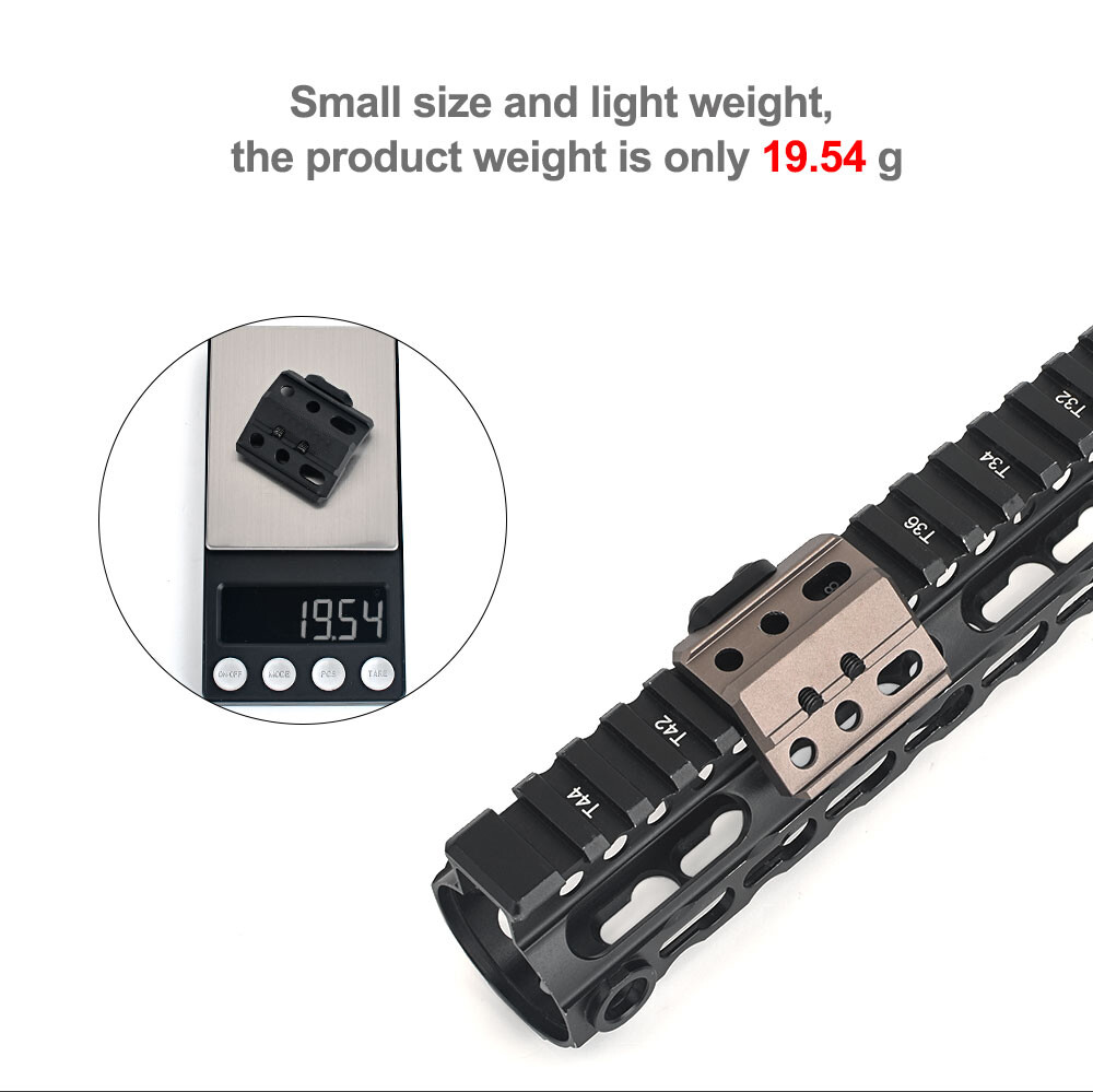 WADSN Tactical Picatinny Offset Mount Base Left / Right Side Flashlight Mount