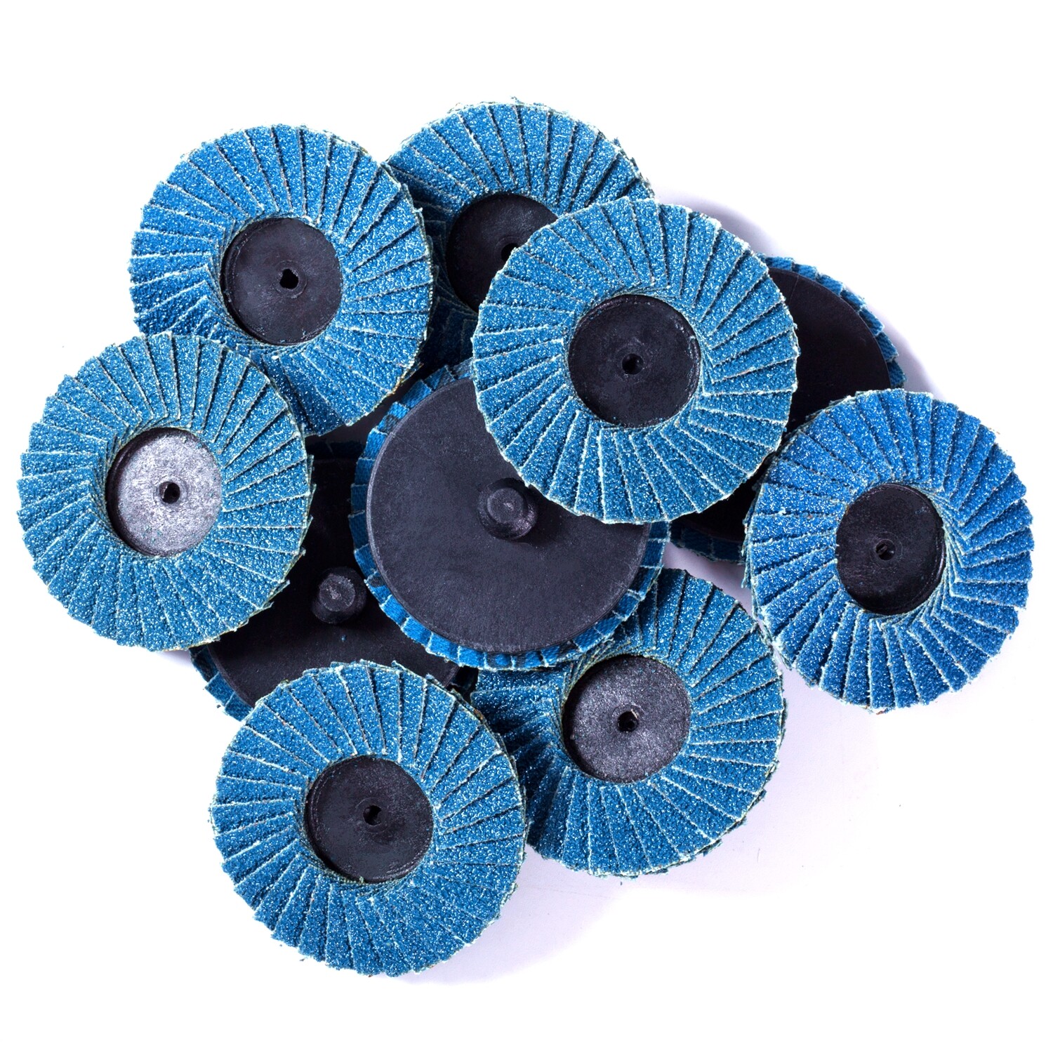 10x 2 inch Zirconia Roll Lock Die Grinder Drill Flap Disc 80 Grit Sanding Wheel
