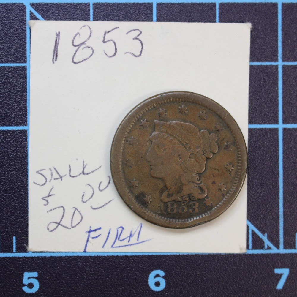 1853 Large Cent VG - #USC-0032
