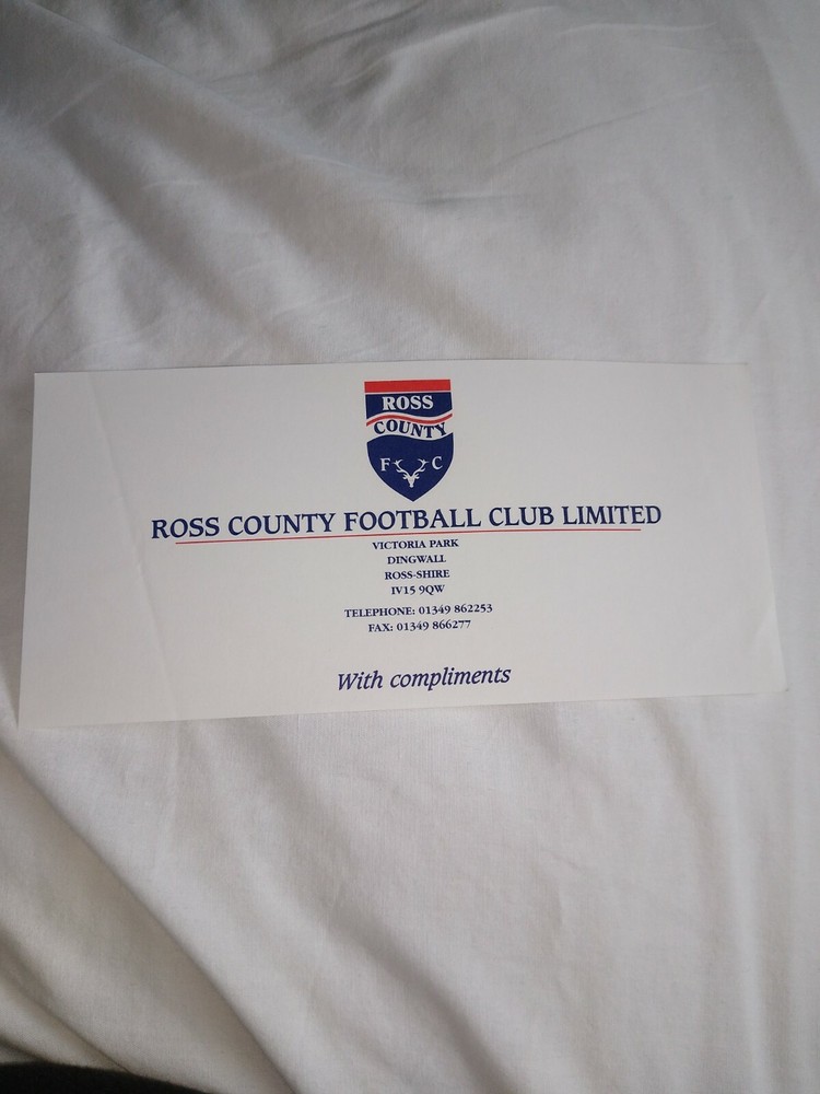 Ross County With Compliments Slip
