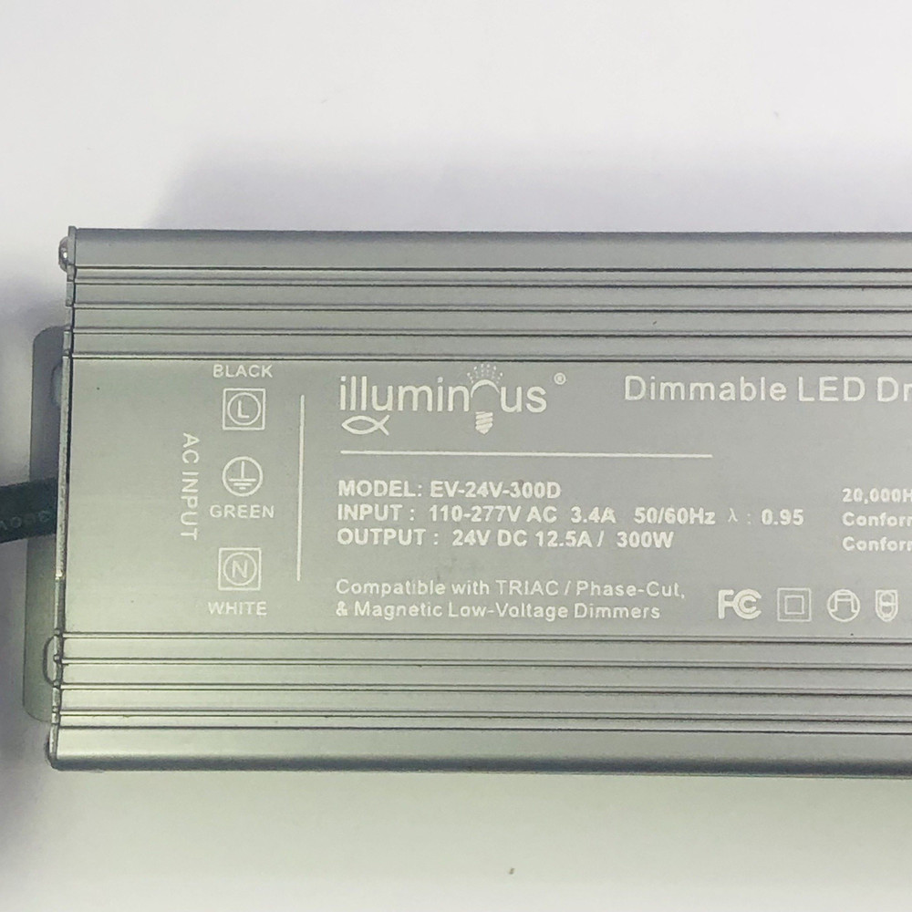ILLUMINUS DIMMABLE LED DRIVER EV-24V-300D