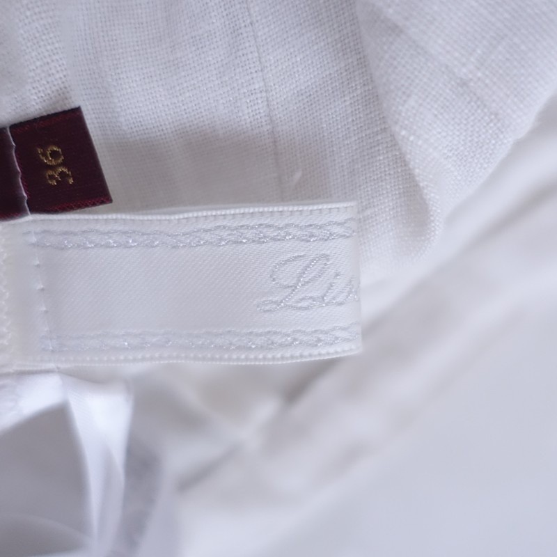 Lisette Linen Tuck-Detail Pullover Shirt Size 36