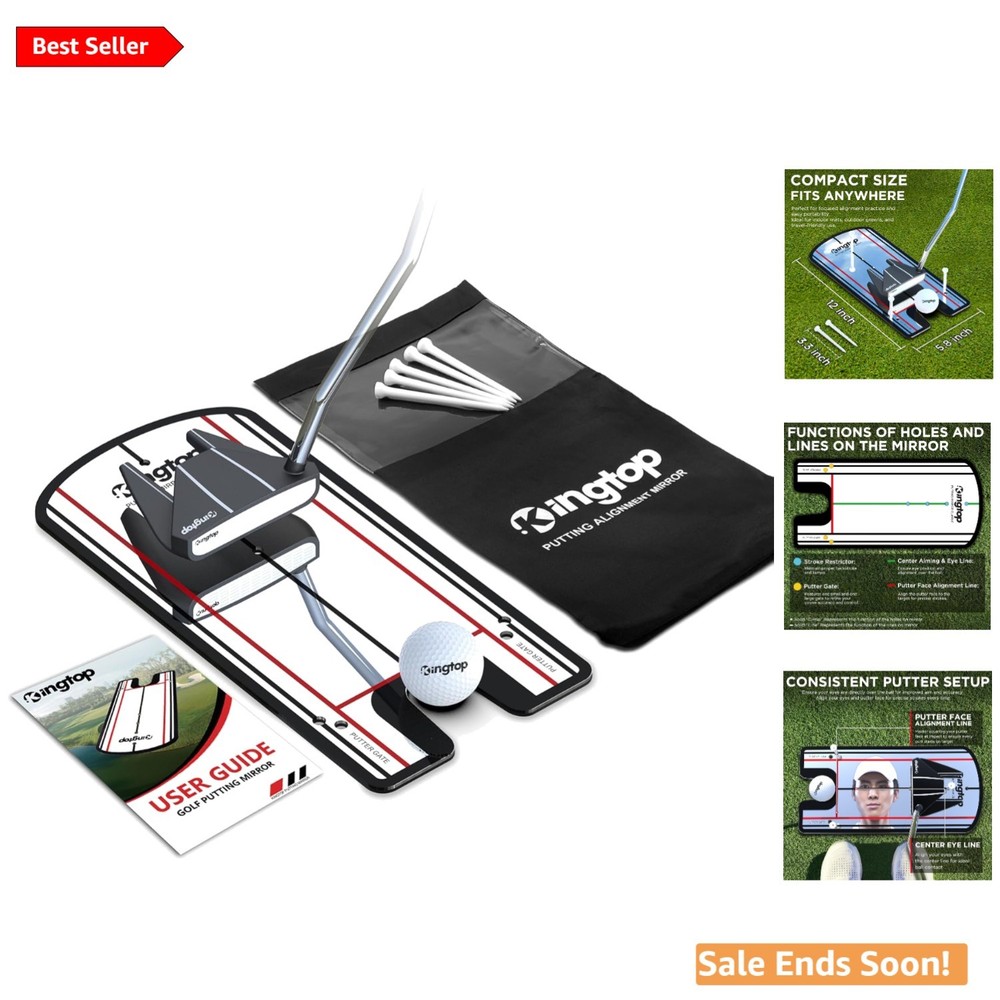 Foldable Portable Putting Mirror - Essential Training Aid for Consistent Putting