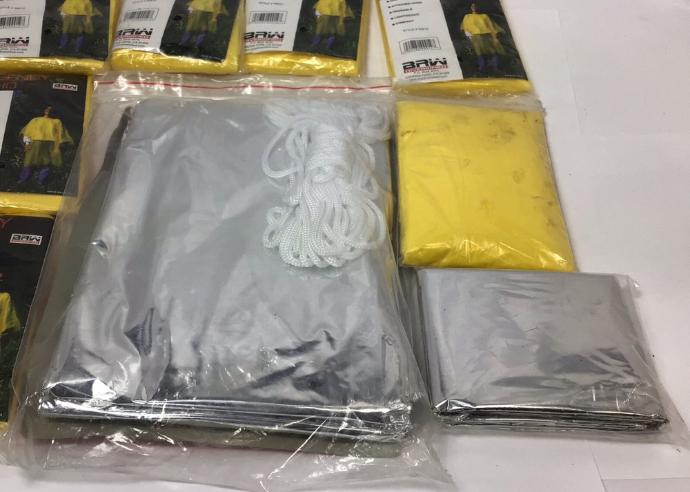 Emergency Tent Blanket & 7 Ponchos