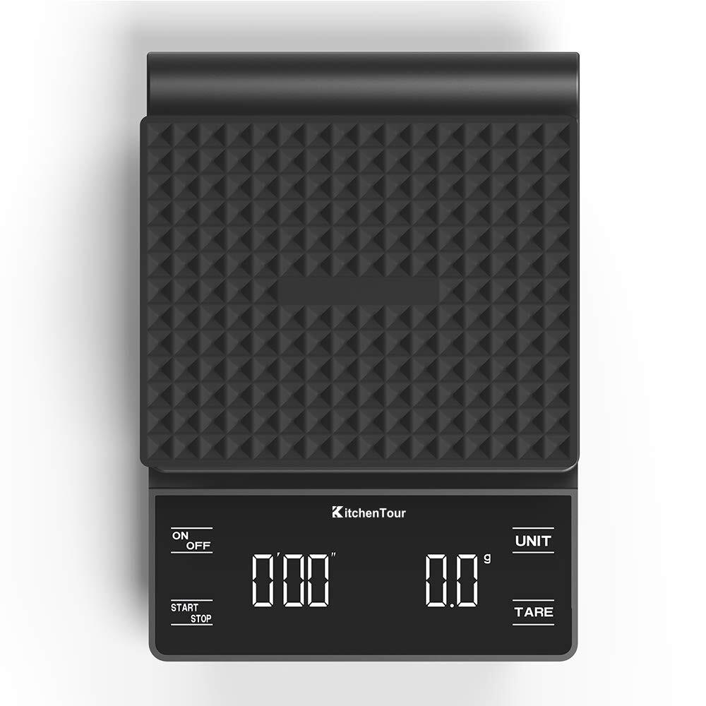 KitchenTour Coffee Scale with Timer 3kg/0.1g High Precision Pour Over Drip Es...