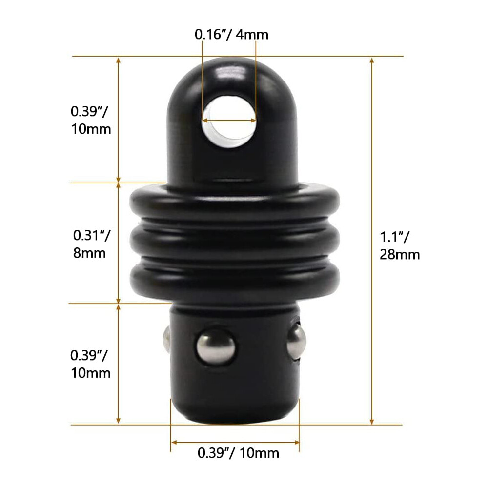 2Pcs Multi-Function QD Adapter Swivel Stud for Sling Swivel Mount Quick Detach