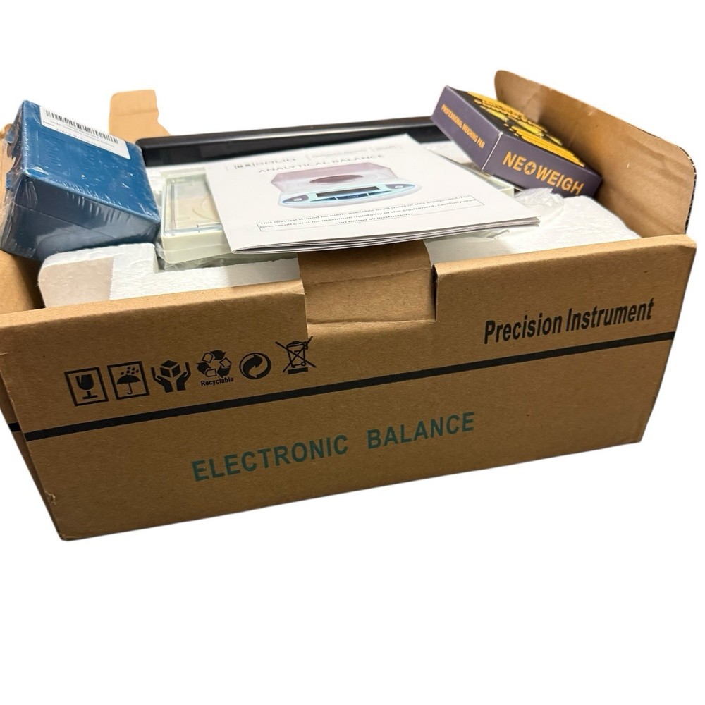 U.S. Solid Analytical Balance Scale 2000g x 0.01g w/ Draft Shield – New Open Box