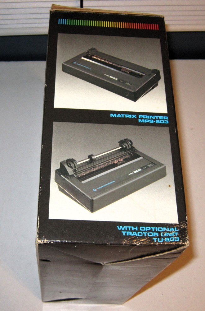 1982 Commodore MPS-803 Printer Box - Original Box & Inserts Only C64 Box Only!
