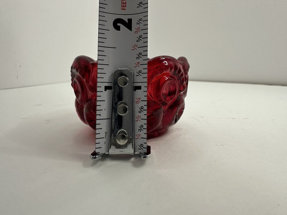 Vintage L.E. Smith Ruby Red Moon & Stars Salt Cellar